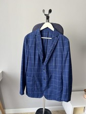 Blazer homme Hackett London Blue Check viscose + laine 42R / 52R