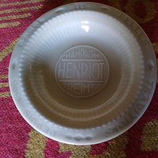 Ancien Cendrier Publicitaire Champagne Henriot Reims Faïence Limoges