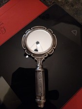 Ancien Miroir Poudrier Minaudiere  Argent Massif 835