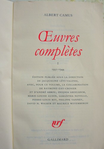 Albert camus œuvres - albert,