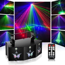 Lumière disco, Lumière DMX avec 9 Lentilles LED RVB, Projecteur DJ avec Effet...