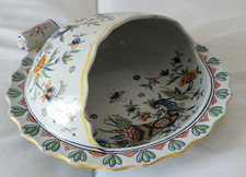 Coupe à Fruits ancienne DESVRES, Fourmaintraux-Courquin, Décor Corne d'Abondance