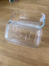 Beurrier Arc Motif Vache Verre Transparent 