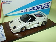 FERRARI TESTAROSSA KOENIG TURBO CABRIOLET GENEVE 1989 KIT MONTÉ MOG MODELES 1:43