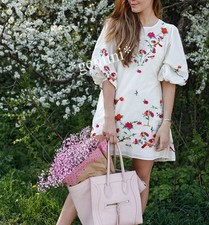 Zara Soie Robe Mini Fleurs