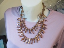 Collier couleur or 2 rangs