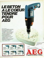 PUBLICITE ADVERTISING 016  1982  AEG   perceuse éléctronique