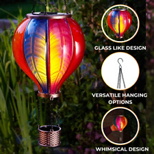 62cm Solaire Froid Flamme Arc-en-Ciel Hot Air Ballon Suspendu LED Lanterne Léger