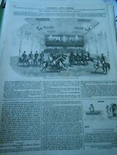 Gravure 1849 - Fête équestre donnée dans le manège Leblanc