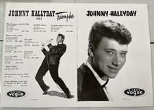 Affiche Johnny Hallyday Disques Vogue 1961 “Triomphe avec” A3 rare EX !