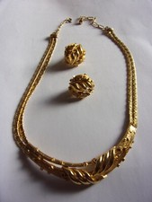 BALENCIAGA COLLIER BOUCLES D’OREILLES  DOREE