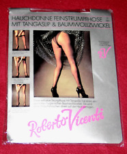 COLLANT VICENTI SLIP TANGA T 42 NOIR NYLON LYCRA 15 D SEXY LINGERIE GLAMOUR