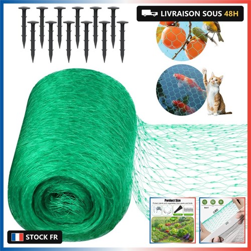 Filet anti oiseaux 4x12m vert - 4x12m,