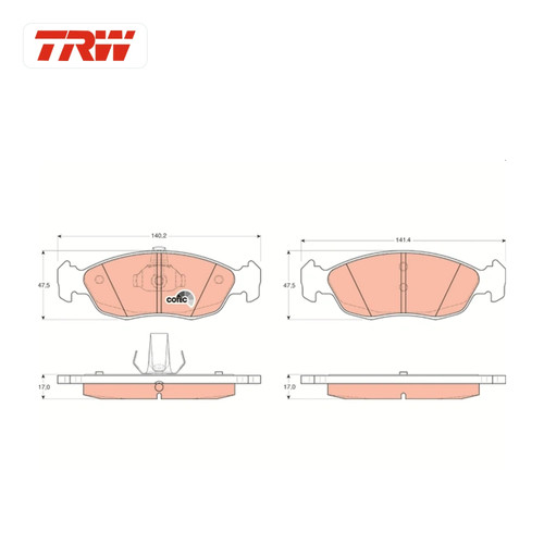 Kit plaquettes frein - plaquettes, de