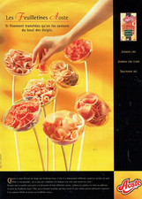 Publicité Advertising  0822  2001   Aoste  les feuilletines  jambon cru