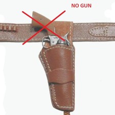 1/6 Battle Gear Toys 415 04 Holster Double Cuir  Fauve  - Western Sideshow