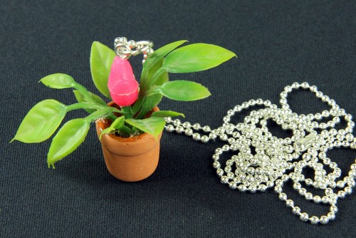 Porte fleur collier miniblings - collier,