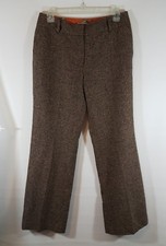 Talbots Petites Wool / Silk Blend Brown Trousers Career Pants Womens Size 6