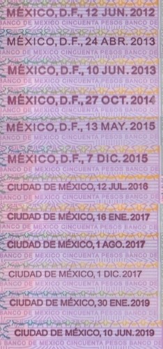 Mexique p123a 50 pesos - -,