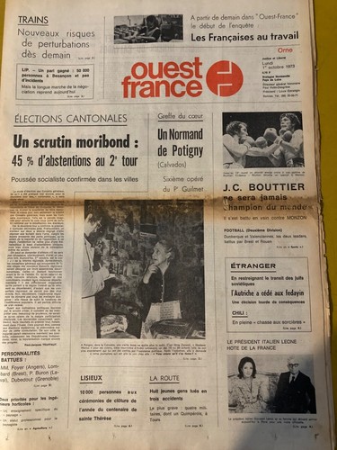 Ouest france 1er octobre - ouest,