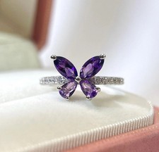 Bague papillon en argent