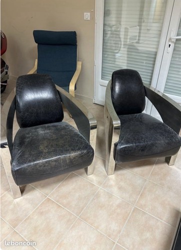 Lot chaises métal - de, 2