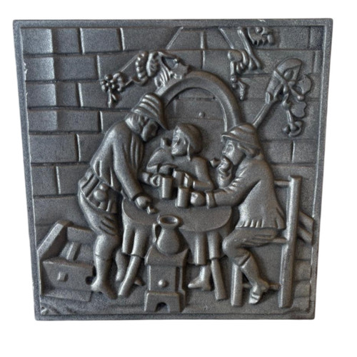Plaque cheminée fonte - cheminée, en