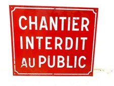 Ancienne plaque Tôle Peinte