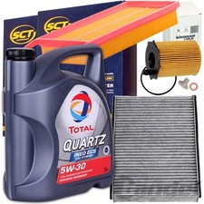 Filtres + 5L Total 5W-30 Huile Convient pour 1.4 HDI Citroen C2 C3 Peugeot 1007