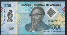 ANGOLA NLP 200 KWANZAS 2020 # Z001  REPLACEMENT  UNC.