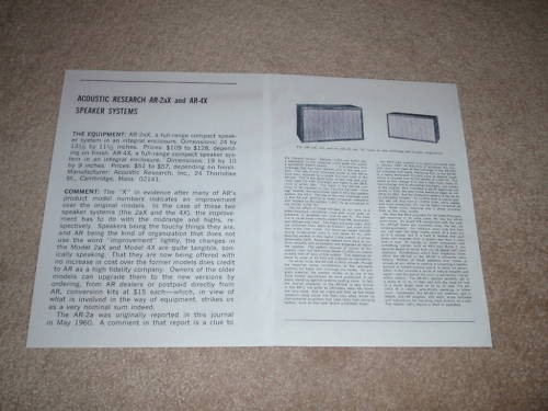 Acoustic research 2ax 4x - acoustic,