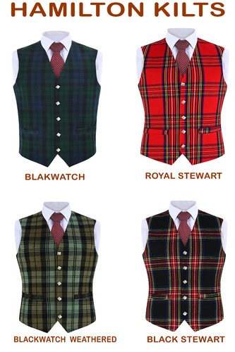 Gilet écossais tartan - gilet, en