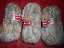 Lot 3 pelotes de laine Mohair Courtelle Carfil Tourcoing mouchetée 