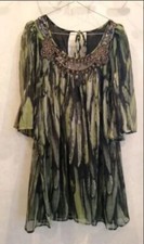 Tunique longue verte perles T36 Next (2212014)