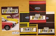 FORD UTILITAIRES FIESTA ESCORT TRANSIT Prospectus Pochette+2+2+12 pages Fr 1981?