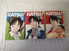 3 Livres de poche Manga Katsu n° 6, 9 et 11 Mitsuru Adachi   ed Pika