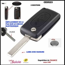 Coque clé plip boitier 2BTS