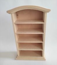 grande armoire bibliothèque en bois brut miniature, maison de poupée  G29