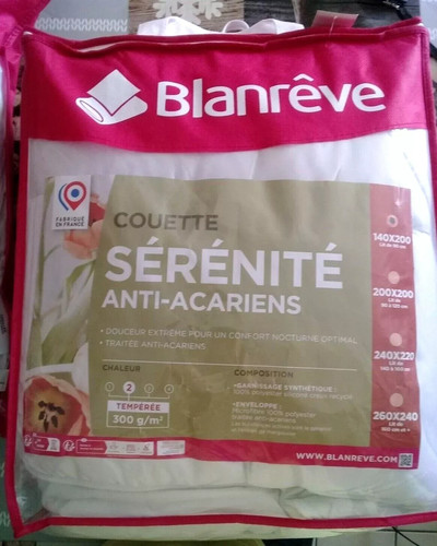 Couette anti acariens blanreve - anti-acariens,