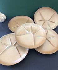 5 assiettes à fondue grès