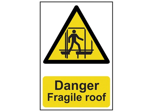 Alerte danger fragile toit - fragile,