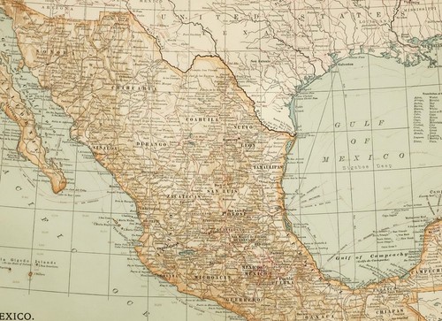 1903 ancien carte mexico - ancien,