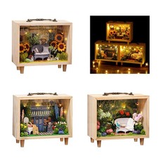 Miniature Dollhouse DIY w/ LED Lumière Maison Modèle Rêve Maison Artisanat