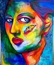 peinture sur toile, acrylique