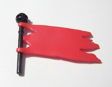 PLAYMOBIL (L3203) MOYEN-AGE - Drapeau Rouge Mat Noir Forteresse Dragon 3269