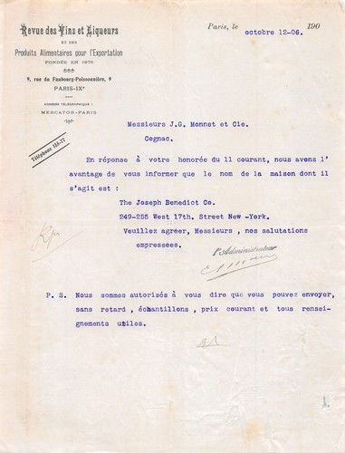Facture 1906 revue des - facture,