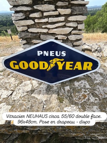 Plaque emaillée pneus - plaque,
