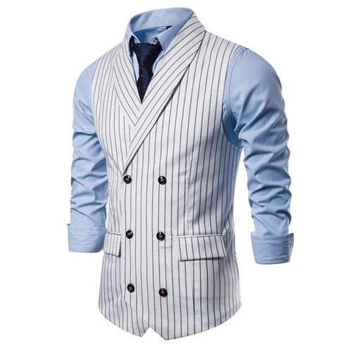 Gilet costume rayures - gilet,
