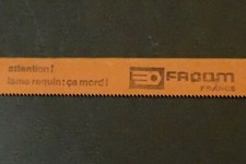lame de scie ancienne FACOM " attention lame REQUIN CA MORD ! "