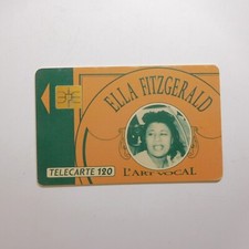Télécarte 120 ELLA FITZGERALD art vocal Gilles Pétard 1991 France Télécom N7929